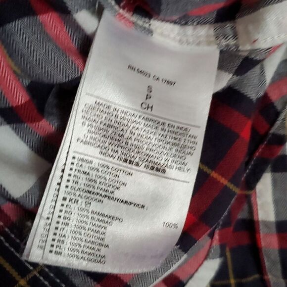 Banana Republic Women's Button Down Fitted Plaid Shirt Size Small - Picture 7 of 11